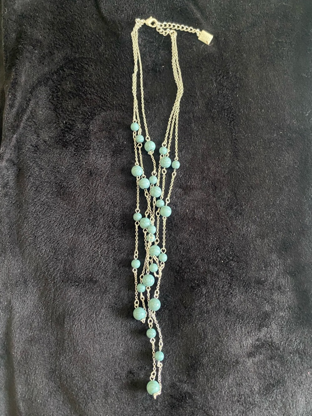 Turquoise Bead Women's Necklace - Vibrant Blue Statement Necklace - Picture 2 of 4